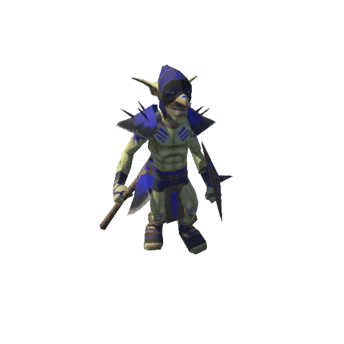 Goblin - axe warrior - blue